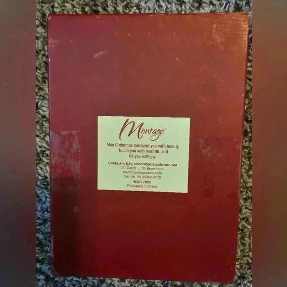 Montage Christmas Cards - Red - Picture 2 of 4